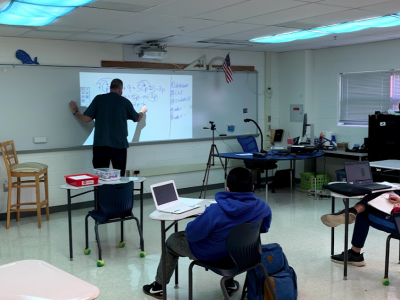 Photo of Mr. T in action with concurrent teaching.